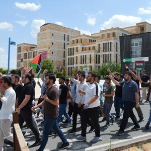 Mardin’de akademisyen ve öğrencilerden İsrailin Refah’taki saldırılarına tepki