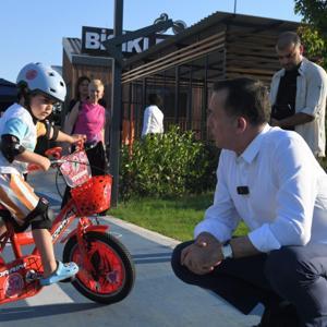 Başkan Özyiğit, Yenişehir Belediyesi Bisiklet Eğitim Parkı’nı gezdi