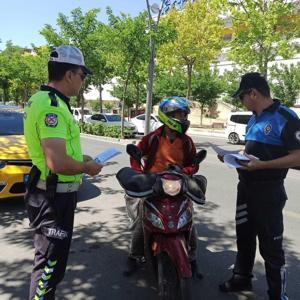Batmanda polis, 130 motosikletli kurye sürücüsünü bilgilendirdi