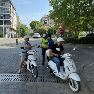 Salihlide motosiklet ve elektrikli bisiklet sürücülerine ceza yağdı