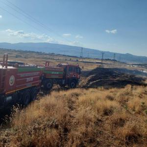 Bingöl’de çıkan örtü yangını, söndürüldü