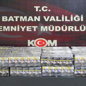 Batman’da, bin 600 paket kaçak sigara ele geçirildi