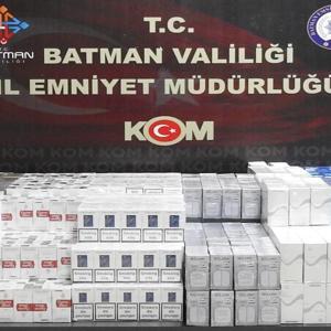 Batman’da 2 bin 300 paket kaçak sigara ele geçirildi