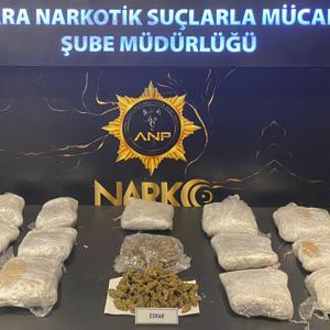 Ankarada 10 kilo 600 gram esrar ele geçirildi