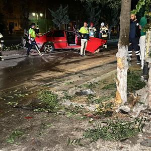 Kütahyada, ağaca çarparak takla atan otomobilin sürücüsü yaralandı