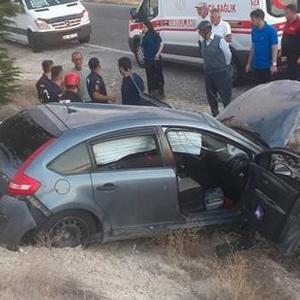 Nevşehirde şarampole devrilen otomobilin sürücüsü öldü