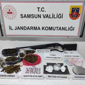 Samsun’da evinde uyuşturucu ele geçirildi; 1 gözaltı