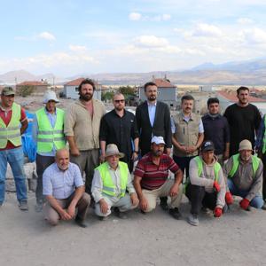 İç Anadolunun en büyük mozaik kazı çalışmasında, yapının güney cephesi ortaya çıkarıldı