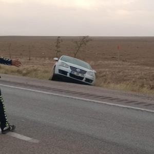 Kum fırtınası zincirleme kazaya neden oldu: 6 yaralı