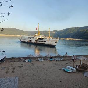 Amasrada çapası hasar gören restoran vapur karaya oturdu; o anlar kamerada