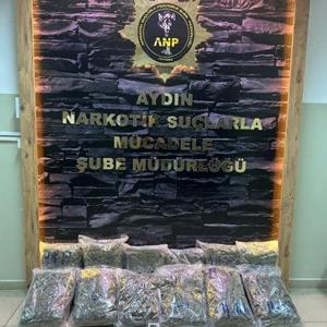 Kuşadasında, otomobilde 13 kilogram skunk yakalandı