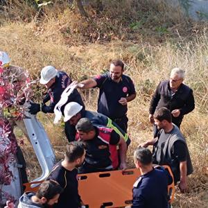 Mardinde 5 metre yükseklikten düşen cipteki 2 kişi yaralandı