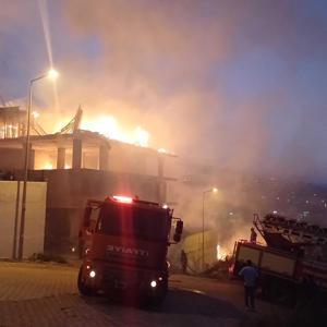 Hatay’da inşaat halindeki binada çıkan yangın söndürüldü