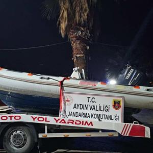 Kuşadasında göçmen kaçakçılığı organizatör şüphelisi zodyak botla yakalandı