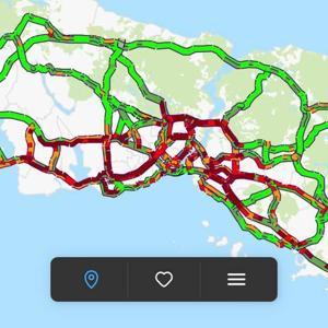 İstanbul-İstanbulda trafik yoğunluğu yüzde 90a ulaştı