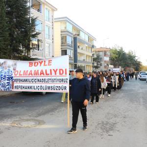 Efehan’ın ölümüne neden olan alkollü sürücüye verilen cezaya yürüyüşlü tepki