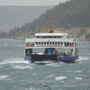 Çanakkalede feribot seferlerine lodos engeli