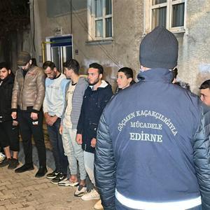 Edirne ve Tekirdağda 34 kaçak göçmen yakalandı