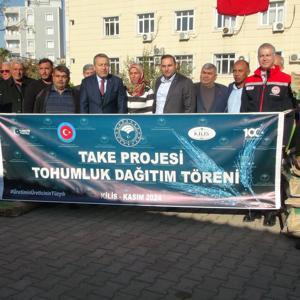 Kiliste çiftçilere buğday tohumu dağıtıldı