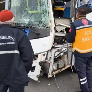 Yalovada kontrolden çıkan servis midibüsü viyadük ayağına çarptı: 1 yaralı