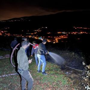 Anız yangınıyla yayılan alevler ormana sıçramadan söndürüldü