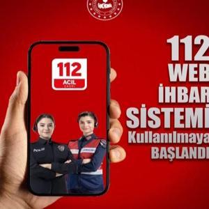 112 WEB İHBAR SİSTEMİ Devrede