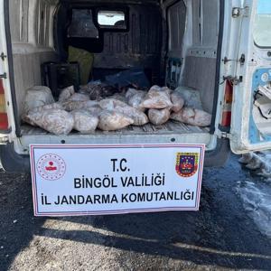 Bingölde 200 kilogram sakatat ele geçirildi