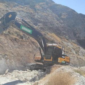 Hasankeyf’te, erozyon servis yolunun bakımı yapıldı