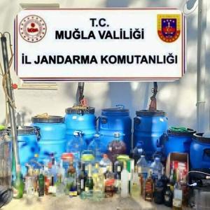 Marmariste 530 litre sahte içki ele geçirildi