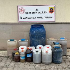 Nevşehirde 471 litre kaçak şarap ele geçirildi