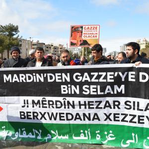 Mardin’de İsrail protestosu