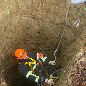 Edirnede 32 metre derinliğindeki çukura düşen 4 keçi kurtarıldı