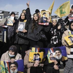 Hizbullah liderine 5 ay sonra tören: On binler Beyrut meydanlarında…