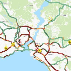 İstanbulda trafik yoğunluğu yüzde 90a ulaştı