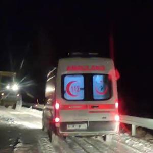 Kalp krizi geçiren hasta, kapalı köy yolu açılarak hastaneye ulaştırıldı