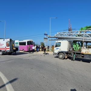 Özel halk otobüsüyle çarpışan kamyonun şoförü ehliyetsiz çıktı