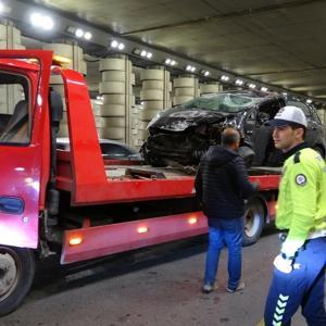 Kontrolden çıkan otomobil takla atarak metrelerce sürüklendi: 1 yaralı