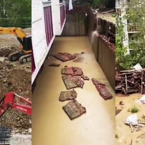 BORU PATLADI Evleri su bastı