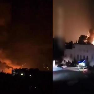 Şamda patlamalar oluyor... İşte İsrail’in vurduğu Suriye’den görüntüler