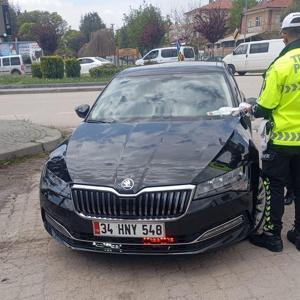 Çakarlı araçla aşırı hız yapan sürücüye 270 bin lira ceza