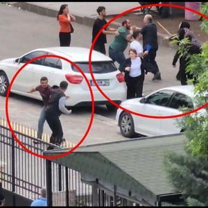 Adliye önünde sopalı, tekmeli ve yumruklu kavga kamerada