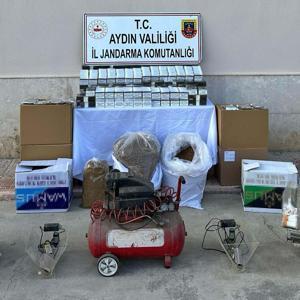 Aydında iki kaçak sigara imalathanesine operasyon;  2 gözaltı