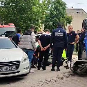 İstanbul- Avcılarda kargo aracıyla motosiklet çarpıştı