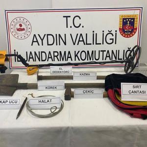 Aydında SİT alanında kaçak tarihi eser kazısına 3 gözaltı