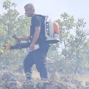 Nusaybinde otluktaki yangın söndürüldü