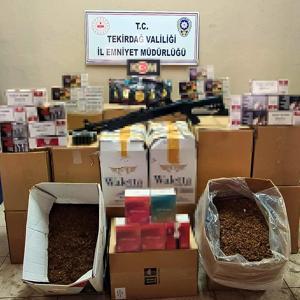Tekirdağda 248 bin makaron ele geçirildi