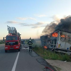 Yanan TIRın şoförü alkollü çıktı