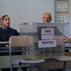 Çankırıda seçmenler muhtarlık seçimi için sandığa gitti