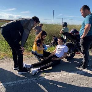 Tekirdağda otomobille çarpışan motosikletteki 2 kişi yaralandı