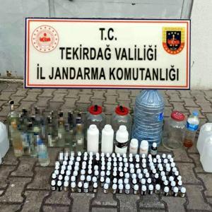 Tekirdağda sahte içki ele geçirildi